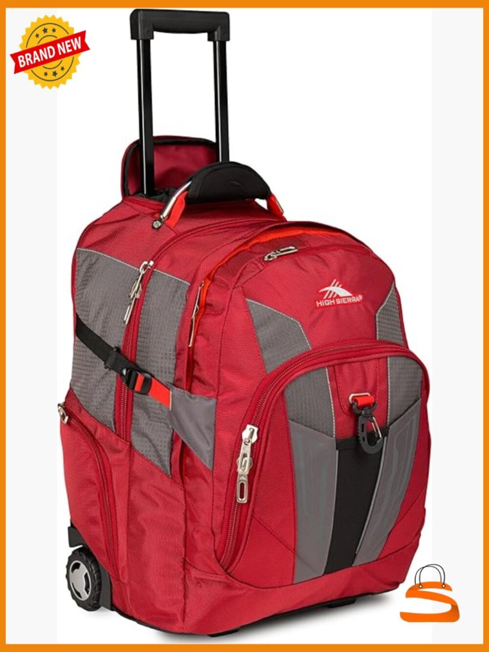 Rolling Laptop Backpack 17 Inch Business Travel Wheeled Daypack